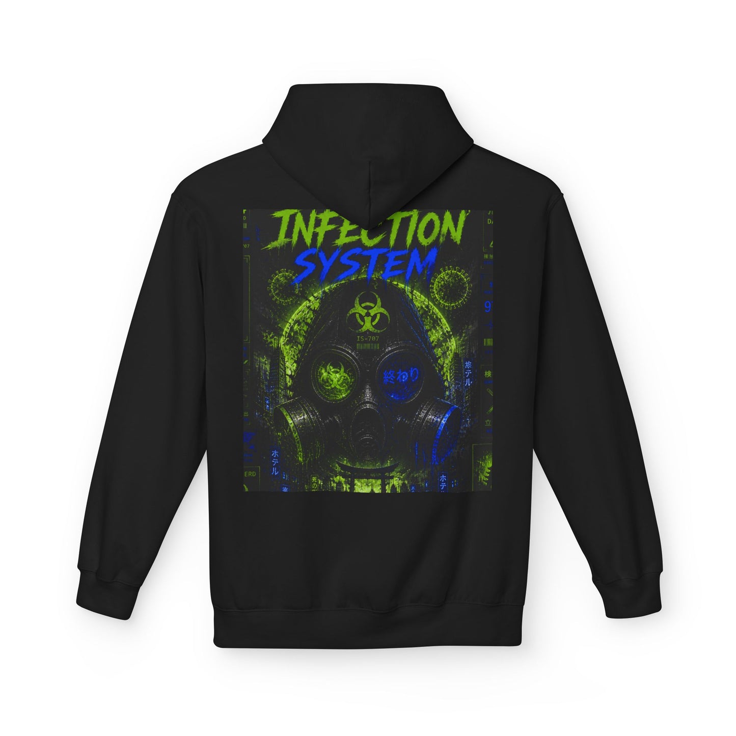 Hoodie - 'WOVN' Infection System Graphic Hoodie (Biohazard Streetwear)