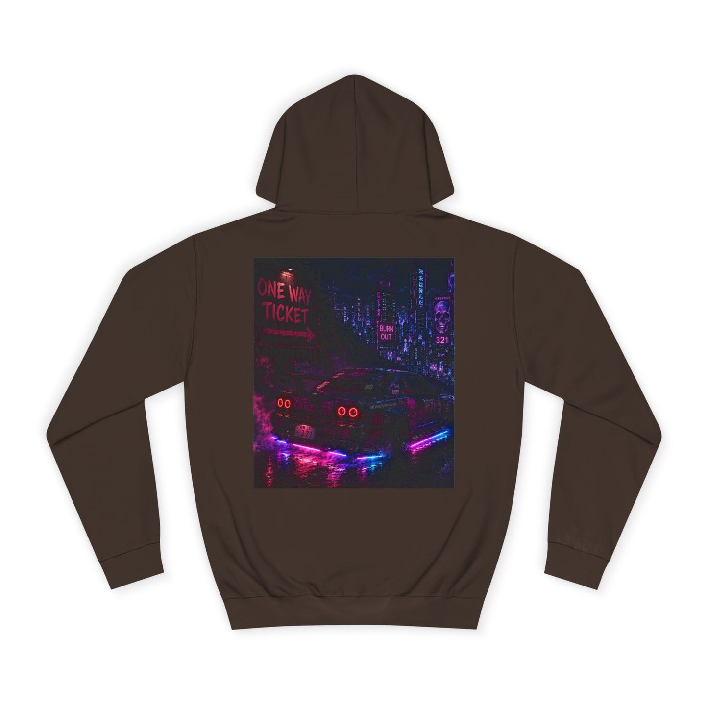 WOVN Neon City Hoodie — Retro Cyberpunk Streetwear Pullover