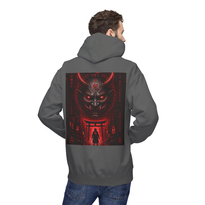 Hoodie — Red Oni Shrine Graphic Hoodie (WOVN Chest Logo)