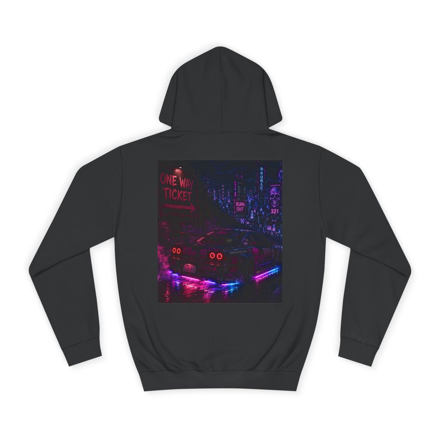 WOVN Neon City Hoodie — Retro Cyberpunk Streetwear Pullover