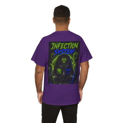 Infection System Graphic Tee — Gas Mask Biohazard Streetwear