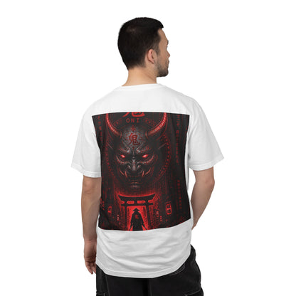 Demon Gate Graphic T-Shirt — Red Oni Samurai Back Print