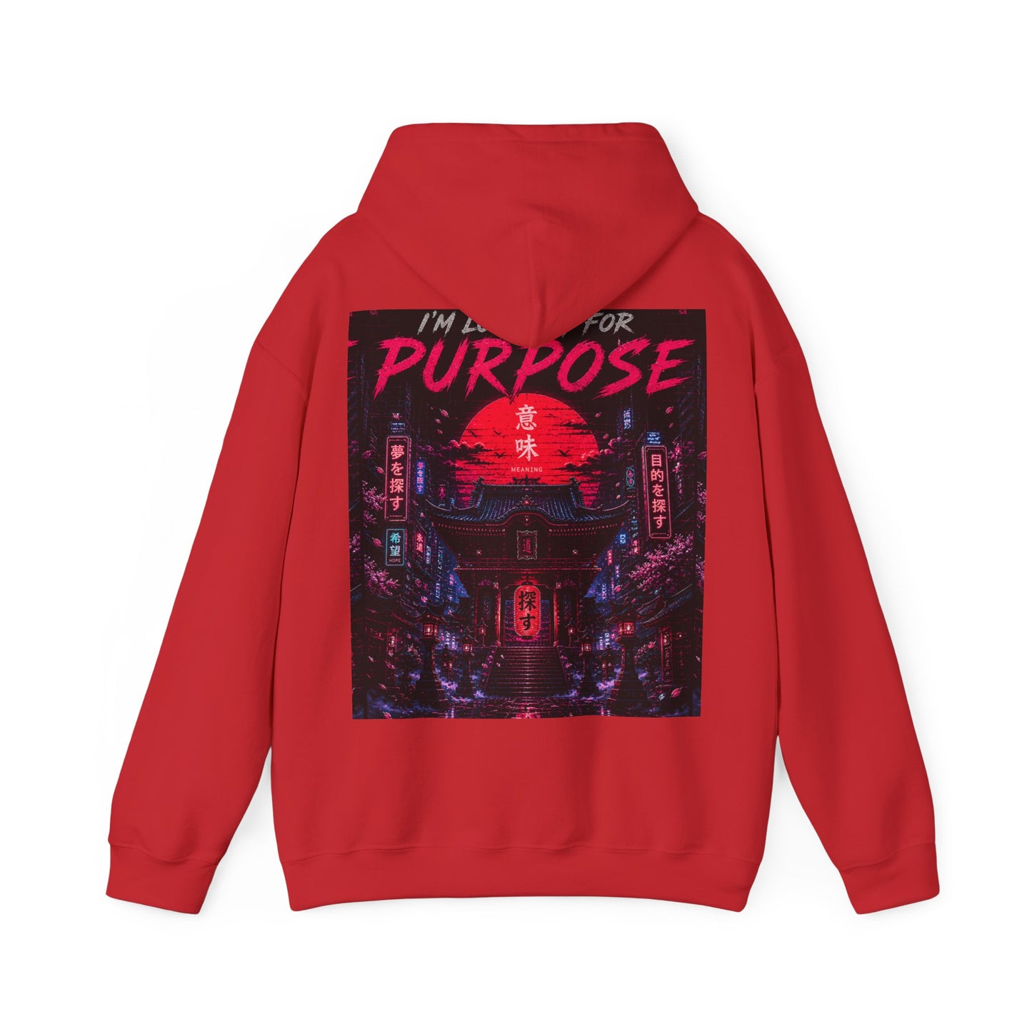 Purpose Neon City Hoodie — “I’m Here For Purpose” Streetwear Pullover