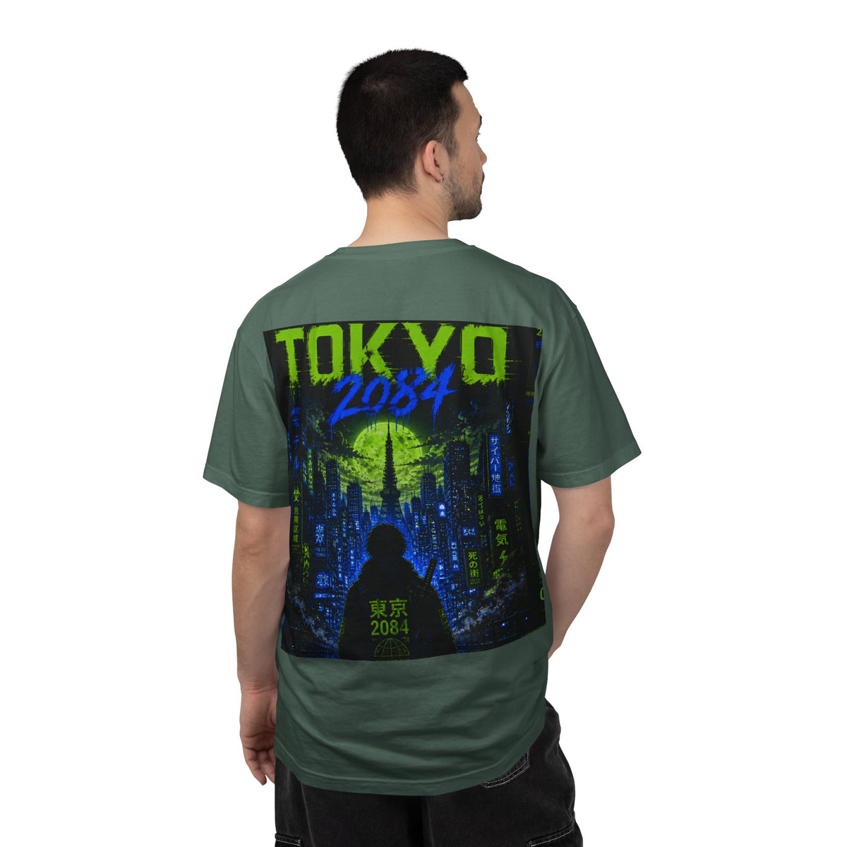 Tokyo 2084 Graphic T-Shirt — Neon Cyberpunk WOVN Design