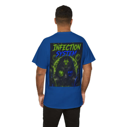 Infection System Graphic Tee — Gas Mask Biohazard Streetwear