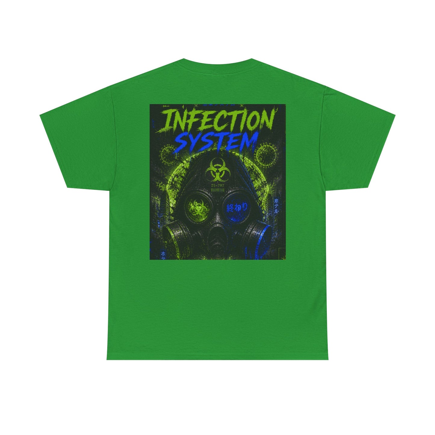 Infection System Graphic Tee — Gas Mask Biohazard Streetwear
