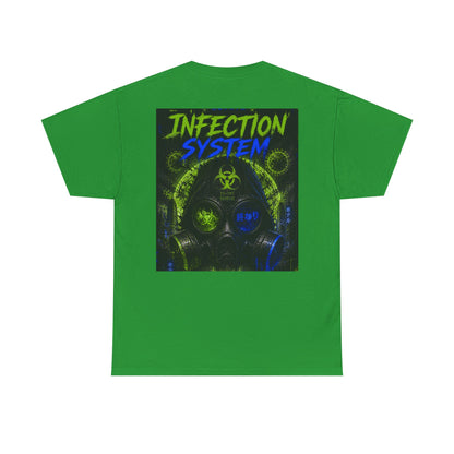 Infection System Graphic Tee — Gas Mask Biohazard Streetwear