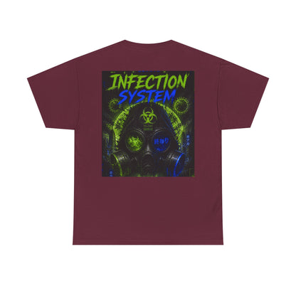 Infection System Graphic Tee — Gas Mask Biohazard Streetwear