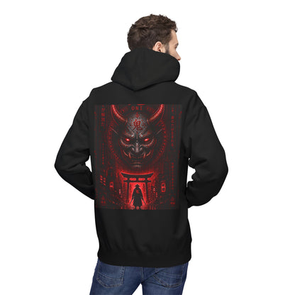 Hoodie — Red Oni Shrine Graphic Hoodie (WOVN Chest Logo)