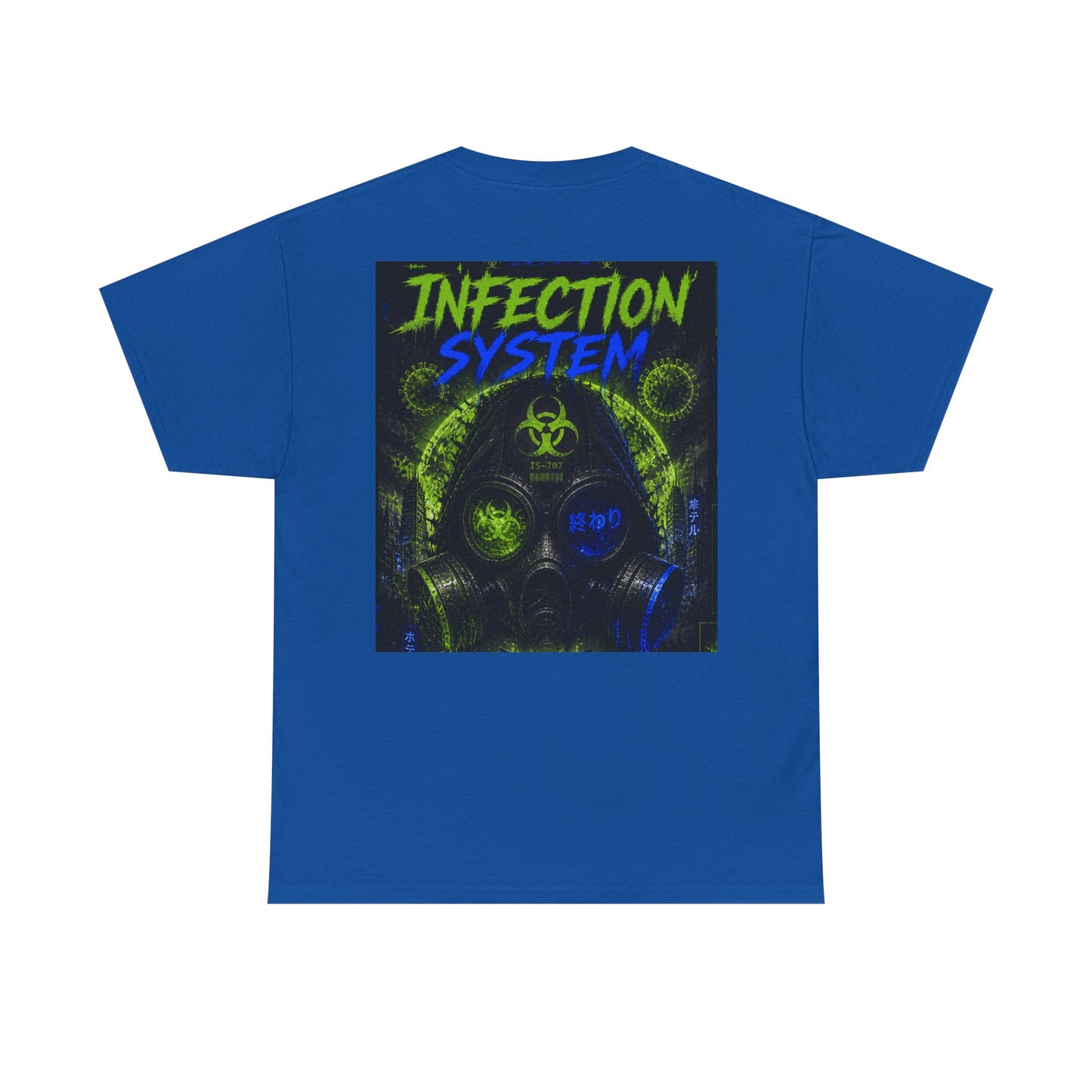 Infection System Graphic Tee — Gas Mask Biohazard Streetwear