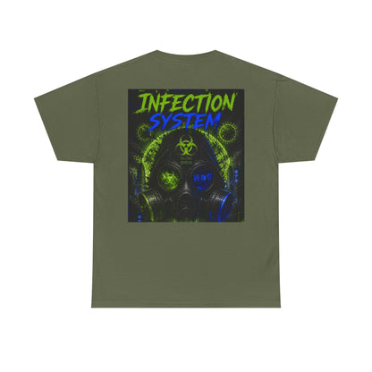 Infection System Graphic Tee — Gas Mask Biohazard Streetwear