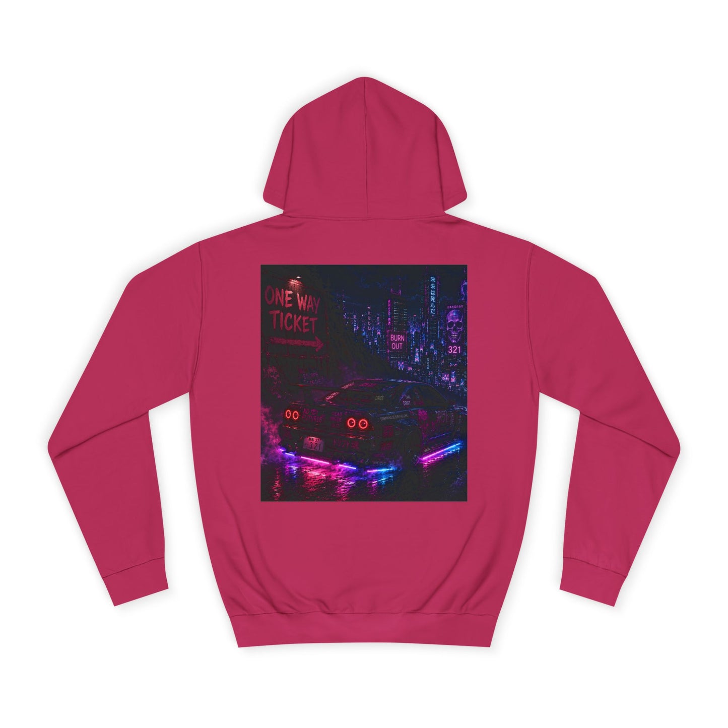 WOVN Neon City Hoodie — Retro Cyberpunk Streetwear Pullover