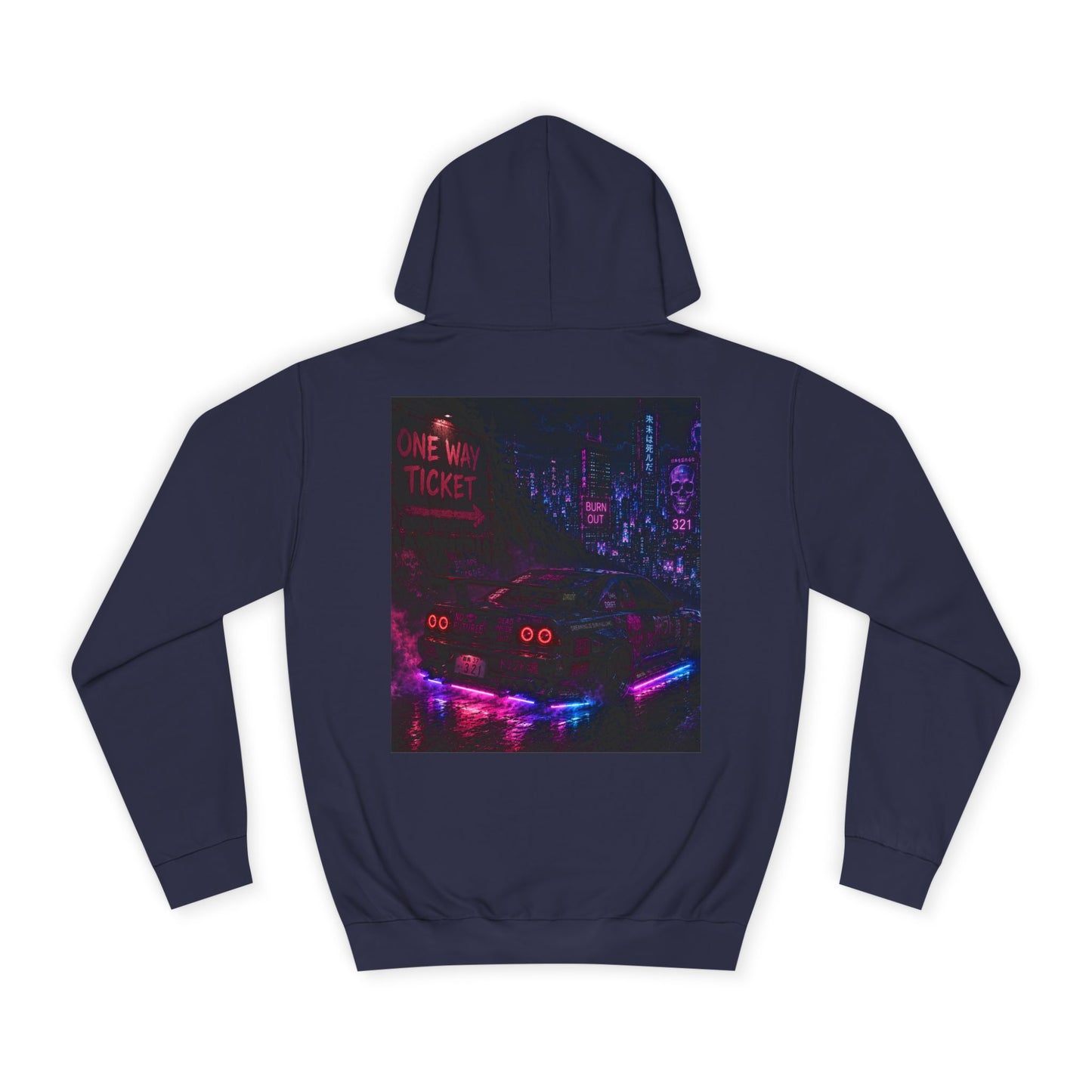 WOVN Neon City Hoodie — Retro Cyberpunk Streetwear Pullover