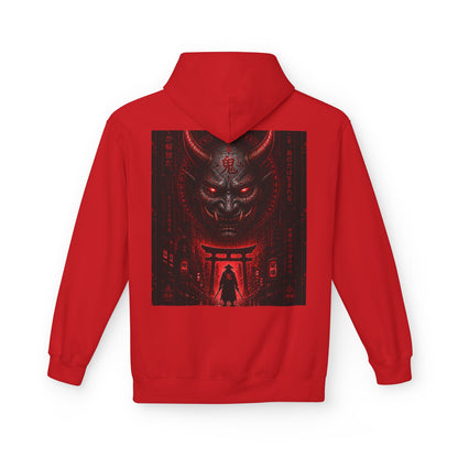 Hoodie — Red Oni Shrine Graphic Hoodie (WOVN Chest Logo)