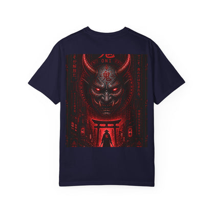 Demon Gate Graphic T-Shirt — Red Oni Samurai Back Print