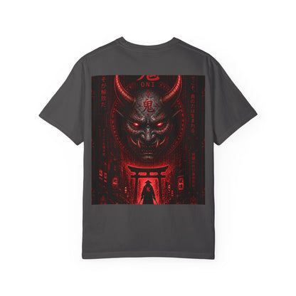 Demon Gate Graphic T-Shirt — Red Oni Samurai Back Print