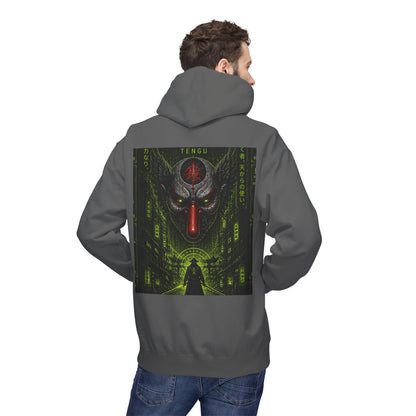 Cyber Demon Hoodie — WOVN Logo Tech Noir Graphic Pullover