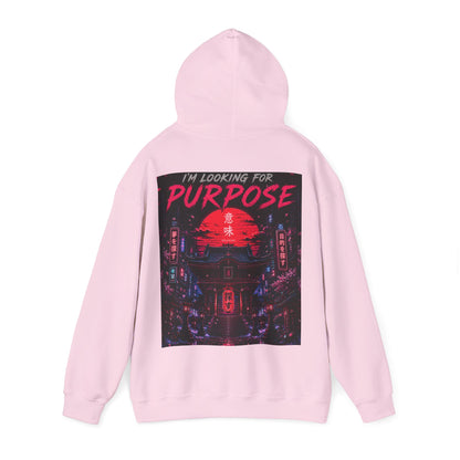 Purpose Neon City Hoodie — “I’m Here For Purpose” Streetwear Pullover