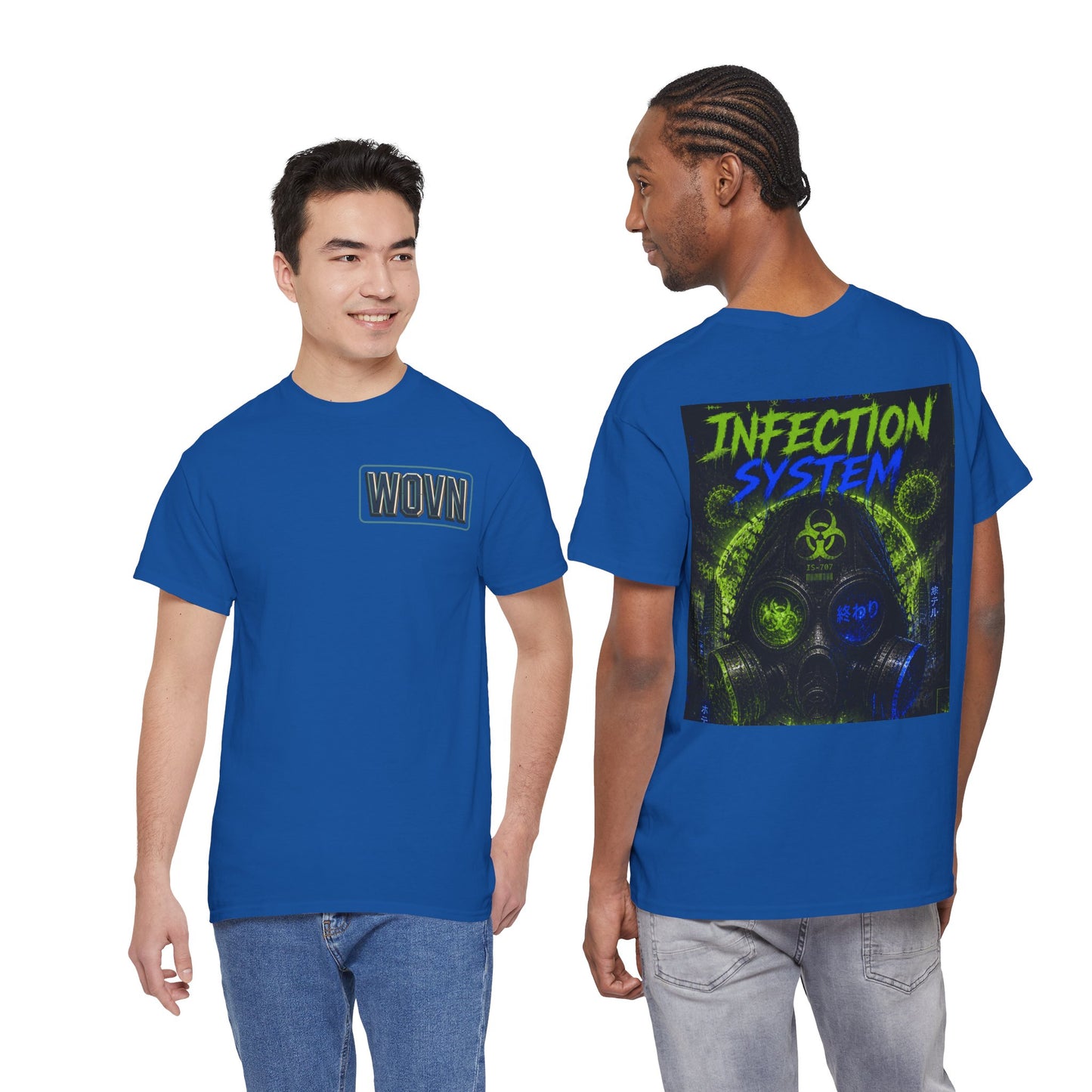 Infection System Graphic Tee — Gas Mask Biohazard Streetwear