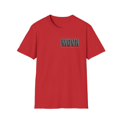 WOVN Retro Patch T-Shirt — Bold Vintage Logo Tee