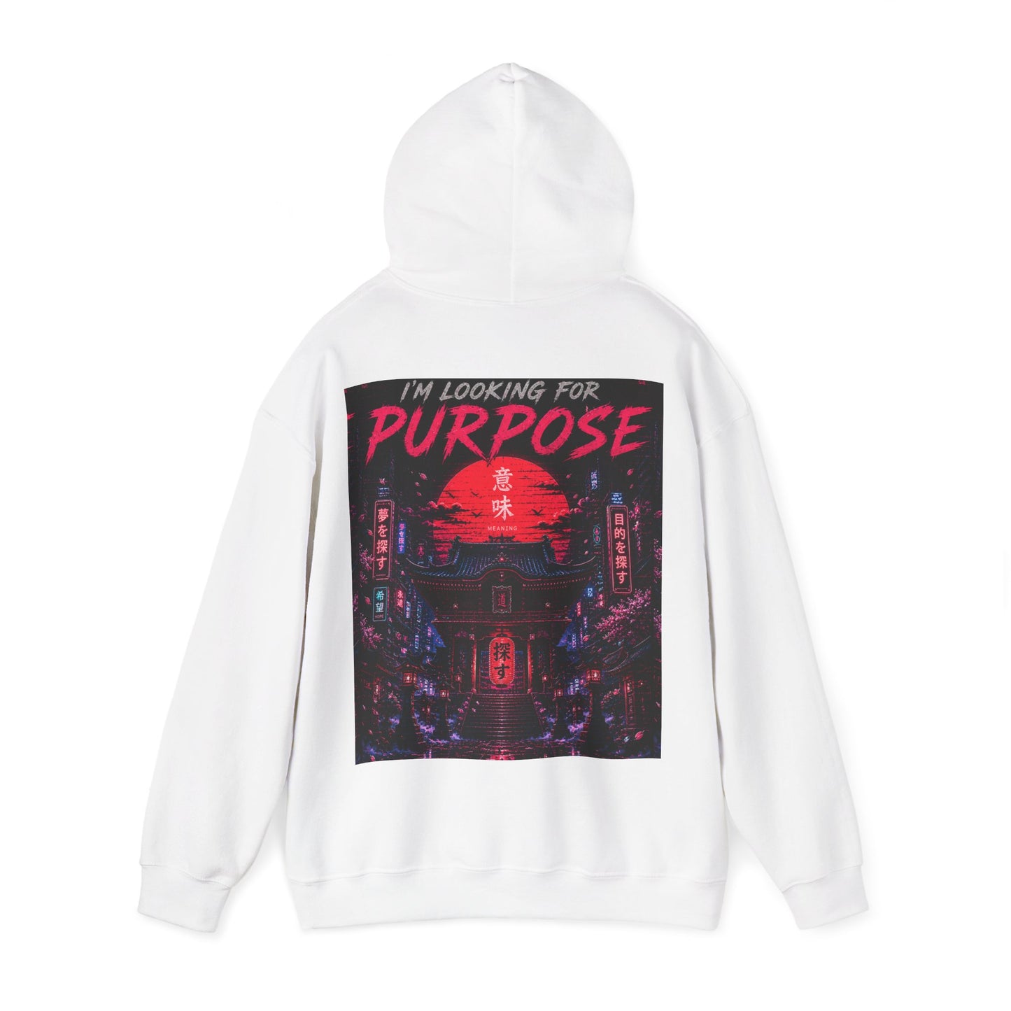 Purpose Neon City Hoodie — “I’m Here For Purpose” Streetwear Pullover