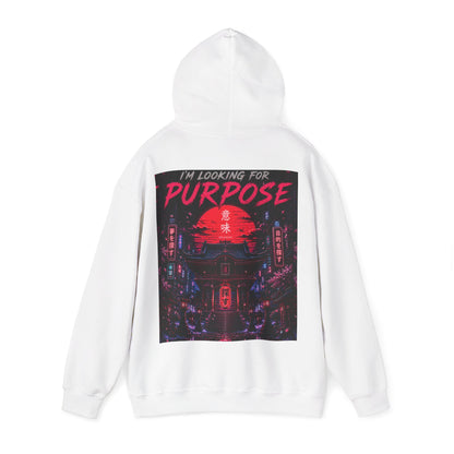 Purpose Neon City Hoodie — “I’m Here For Purpose” Streetwear Pullover