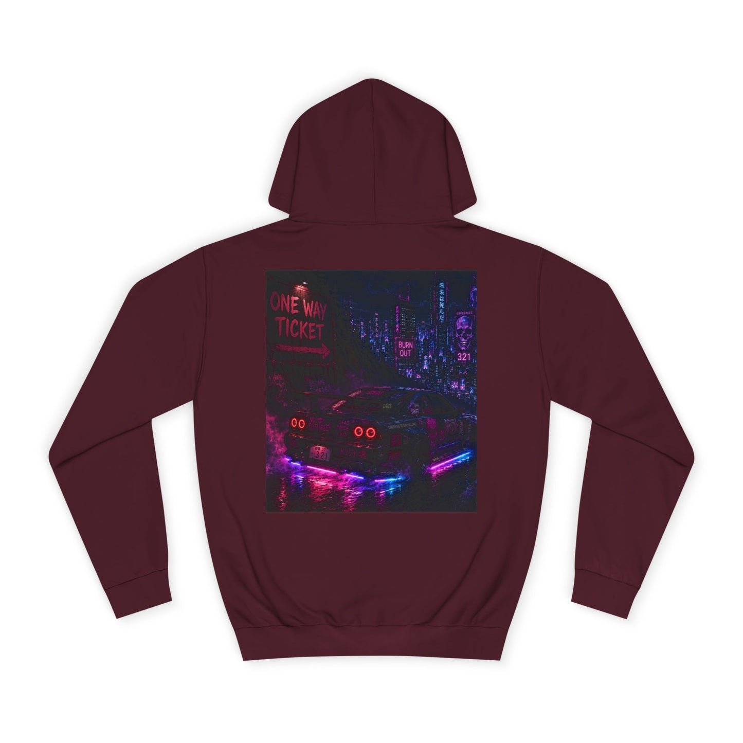 WOVN Neon City Hoodie — Retro Cyberpunk Streetwear Pullover