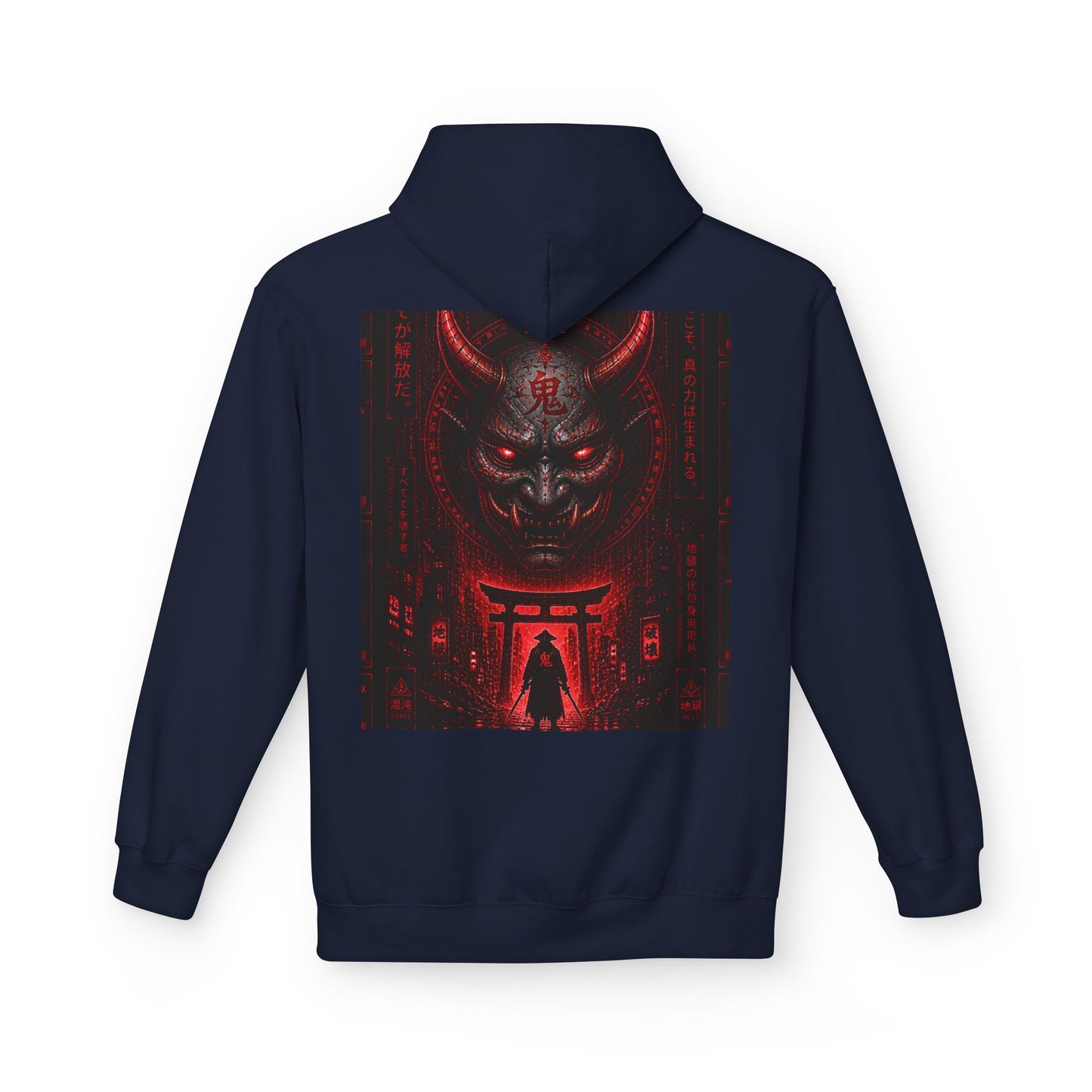 Hoodie — Red Oni Shrine Graphic Hoodie (WOVN Chest Logo)
