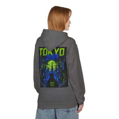Tokyo 2084 Cyber City Hoodie — Neon Retro Futuristic Graphic