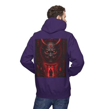 Hoodie — Red Oni Shrine Graphic Hoodie (WOVN Chest Logo)