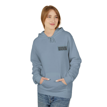 WOVN Cyber-Gothic Face Hoodie — Dark Futuristic Art Pullover