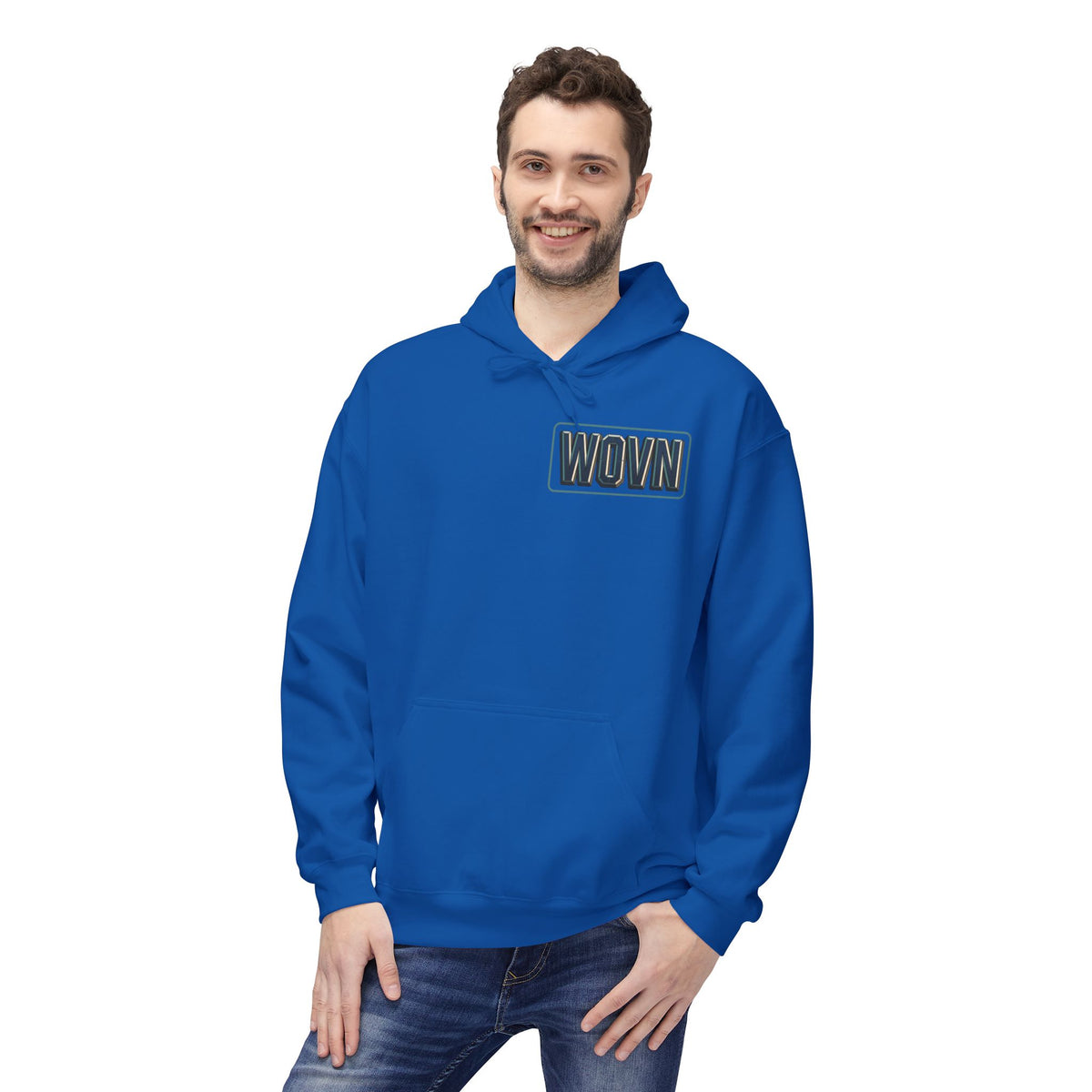 Cyber Demon Hoodie — WOVN Logo Tech Noir Graphic Pullover