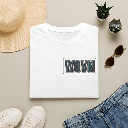 WOVN Retro Patch T-Shirt — Bold Vintage Logo Tee