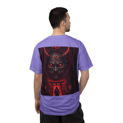 Demon Gate Graphic T-Shirt — Red Oni Samurai Back Print