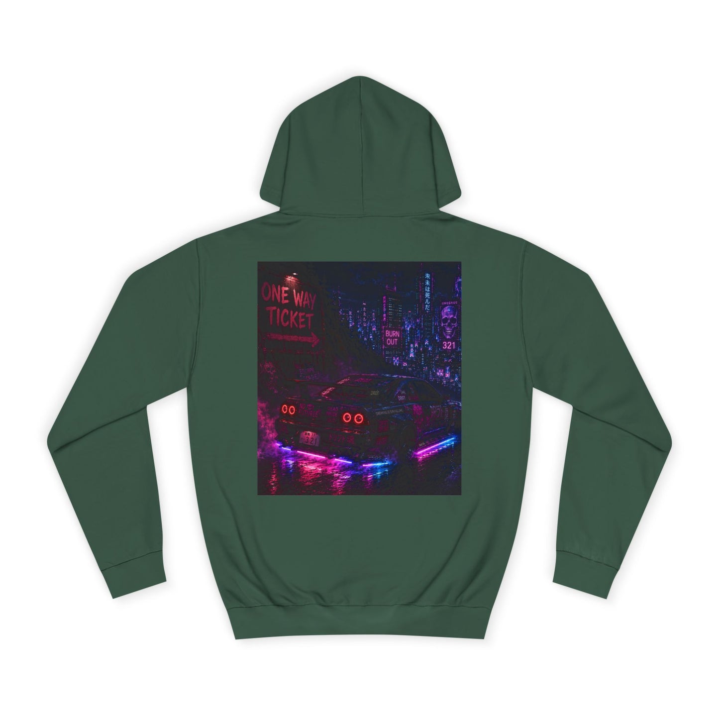 WOVN Neon City Hoodie — Retro Cyberpunk Streetwear Pullover