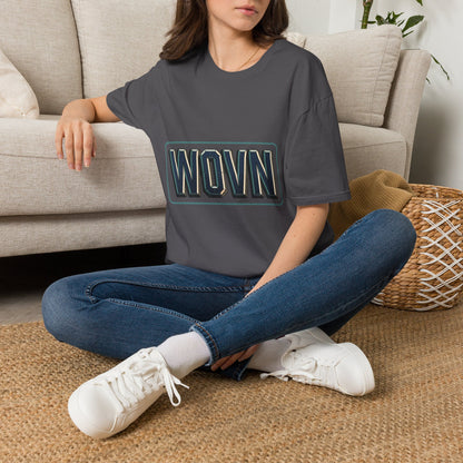 WOVN Retro Block Logo T‑Shirt — Vintage Athletic Graphic Tee