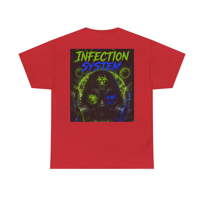 Infection System Graphic Tee — Gas Mask Biohazard Streetwear