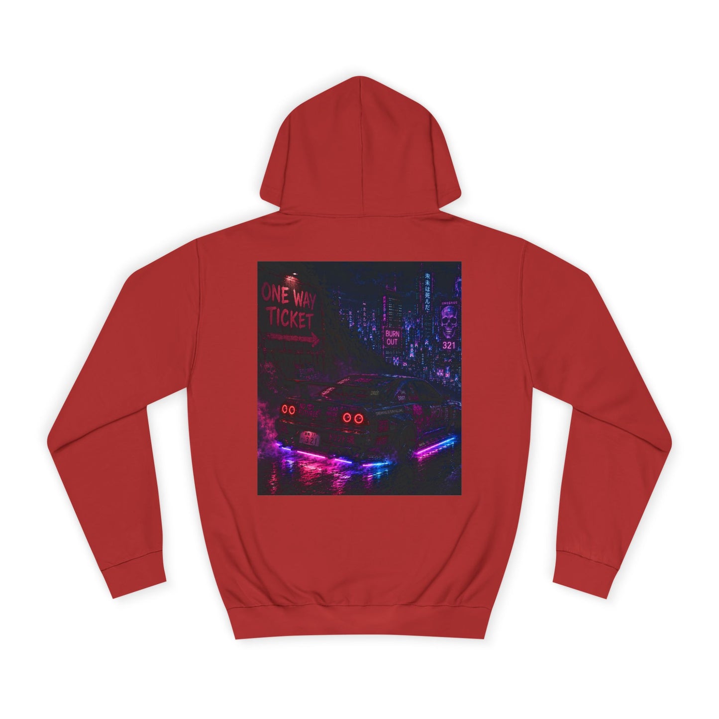 WOVN Neon City Hoodie — Retro Cyberpunk Streetwear Pullover