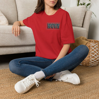 WOVN Retro Patch T-Shirt — Bold Vintage Logo Tee