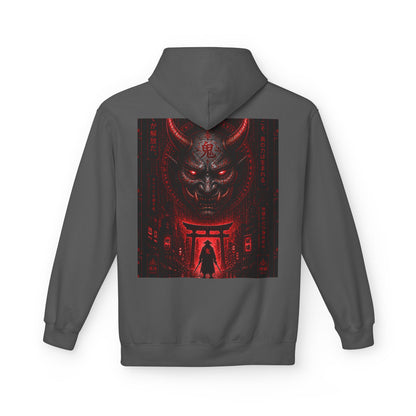Hoodie — Red Oni Shrine Graphic Hoodie (WOVN Chest Logo)